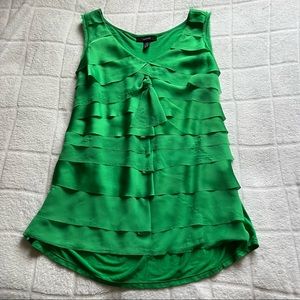 Alfani Green Ruffled Top